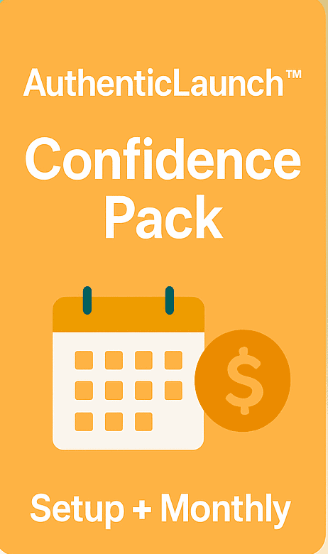 AuthenticLaunch™ Confidence Pack — Website Design & Management Package (Setup + Monthly)