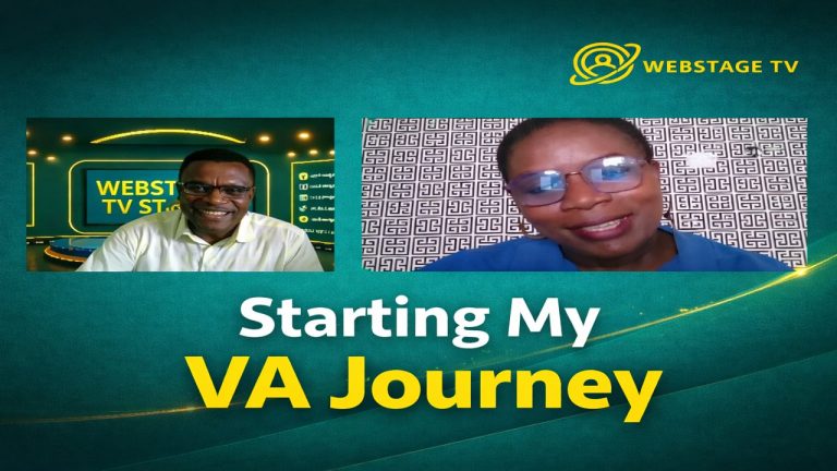 thumbnail image featuring amaka & interviewer nestor, with inscription starting my va journey